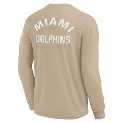 Fanatics Miami Dolphins Unisex Elements Super Soft Long Sleeve T-Shirt Khaki