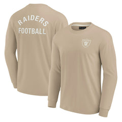Fanatics Las Vegas Raiders Unisex Elements Super Soft Long Sleeve T-Shirt Khaki