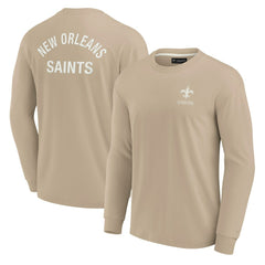 Fanatics New Orleans Saints Unisex Elements Super Soft Long Sleeve T-Shirt Khaki