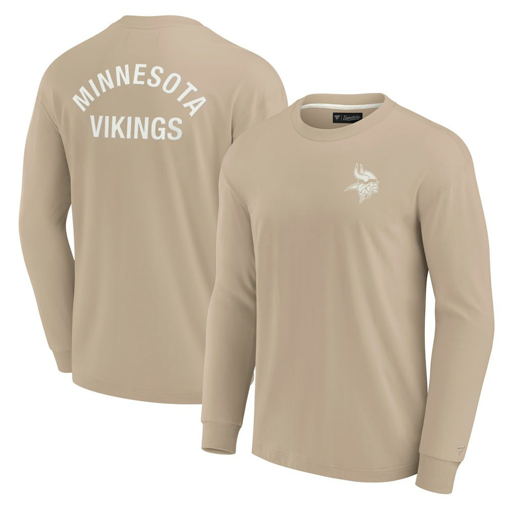 Fanatics Minnesota Vikings Unisex Elements Super Soft Long Sleeve T-Shirt Khaki
