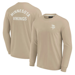 Fanatics Minnesota Vikings Unisex Elements Super Soft Long Sleeve T-Shirt Khaki
