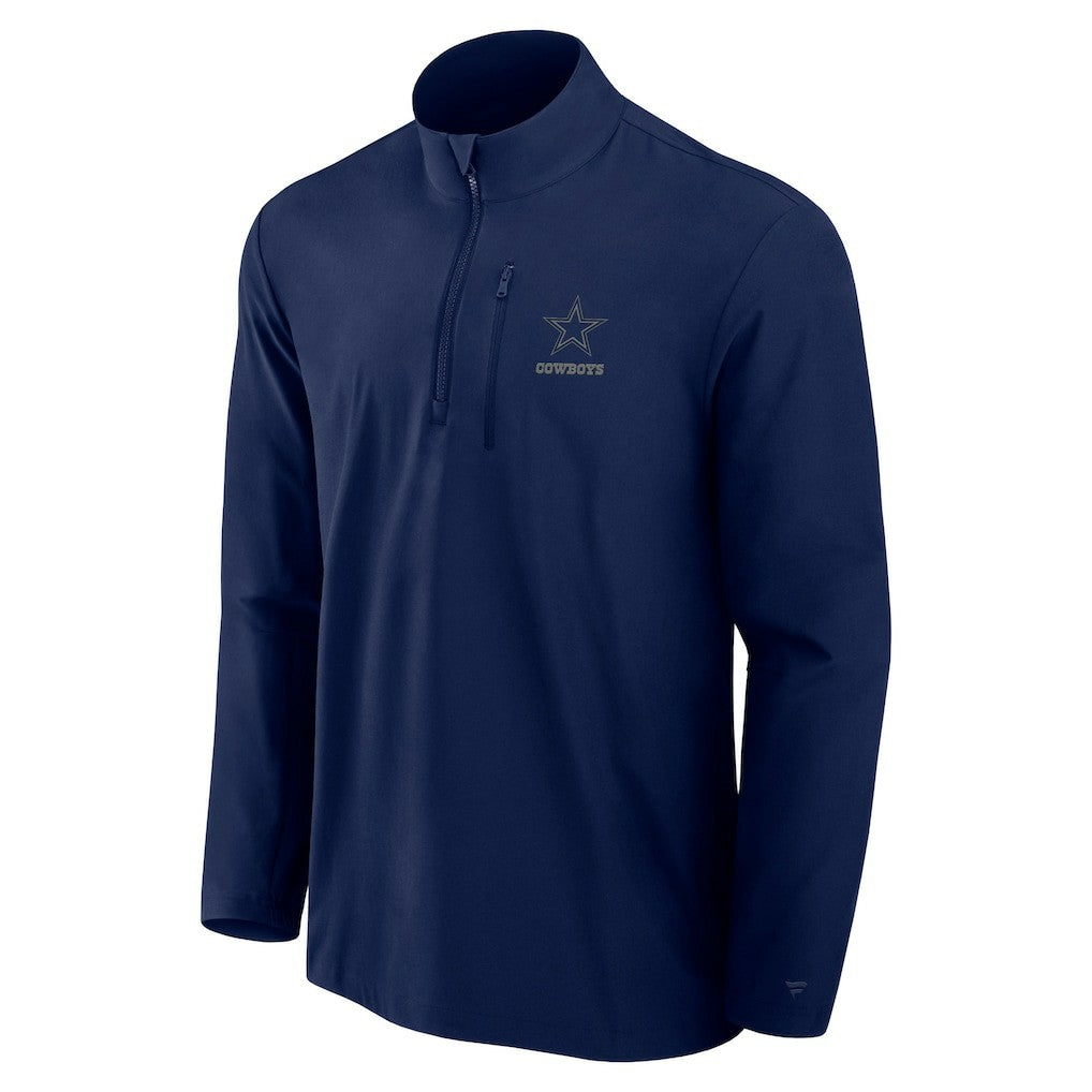 Fanatics Dallas Cowboys Front Office Micro Tonal Quarter-Zip Pullover Navy