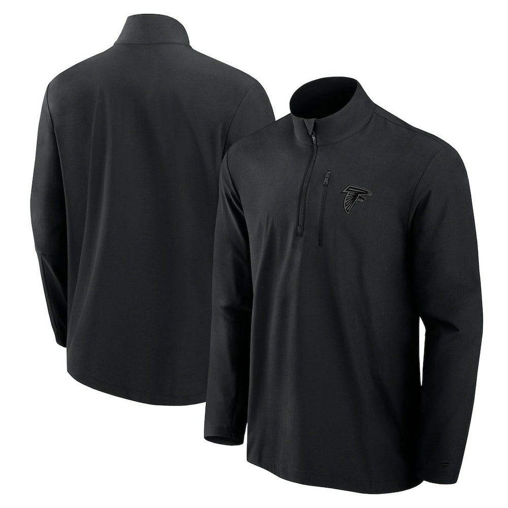 Fanatics Atlanta Falcons Front Office Micro Tonal Quarter-Zip Pullover Black