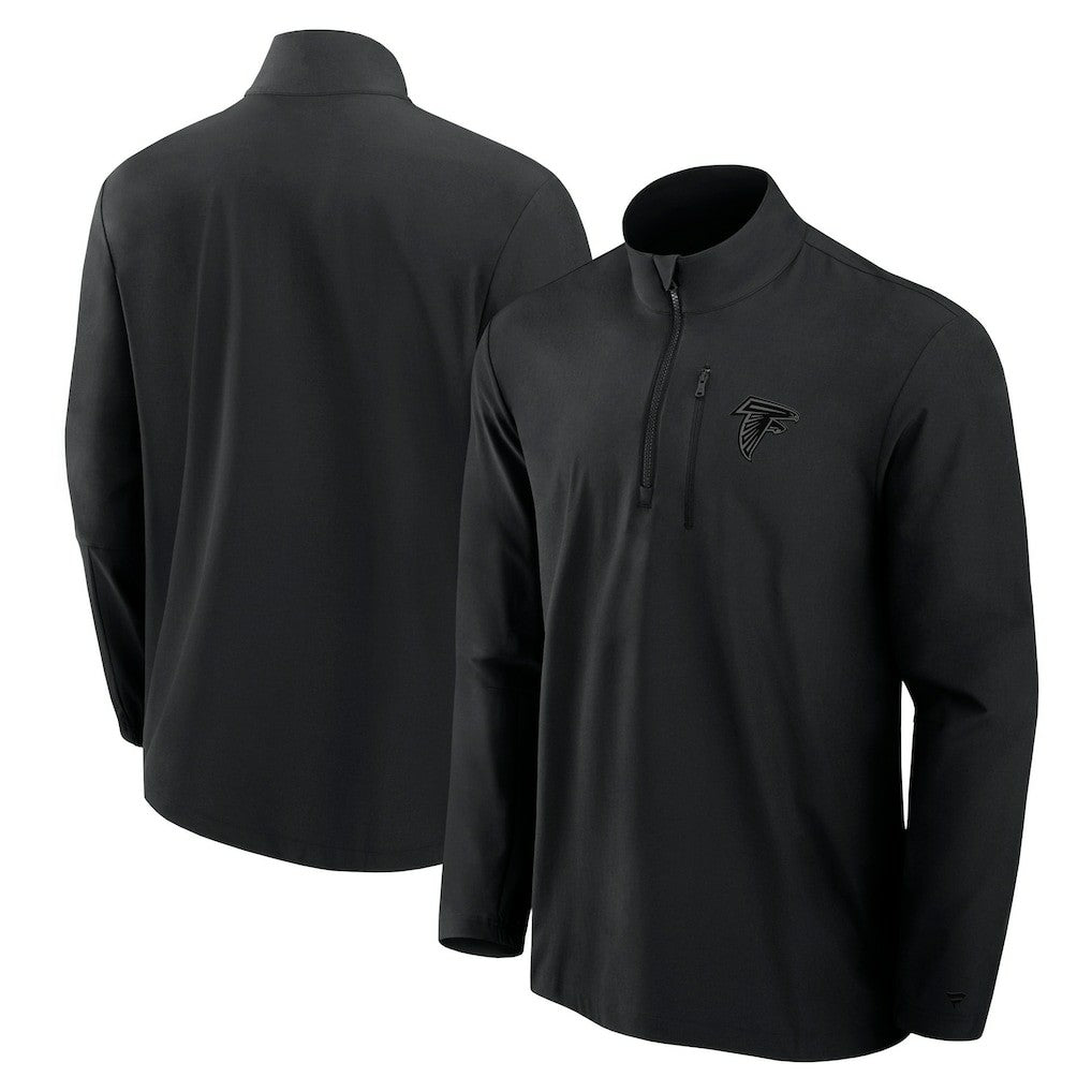 Fanatics Atlanta Falcons Front Office Micro Tonal Quarter-Zip Pullover Black