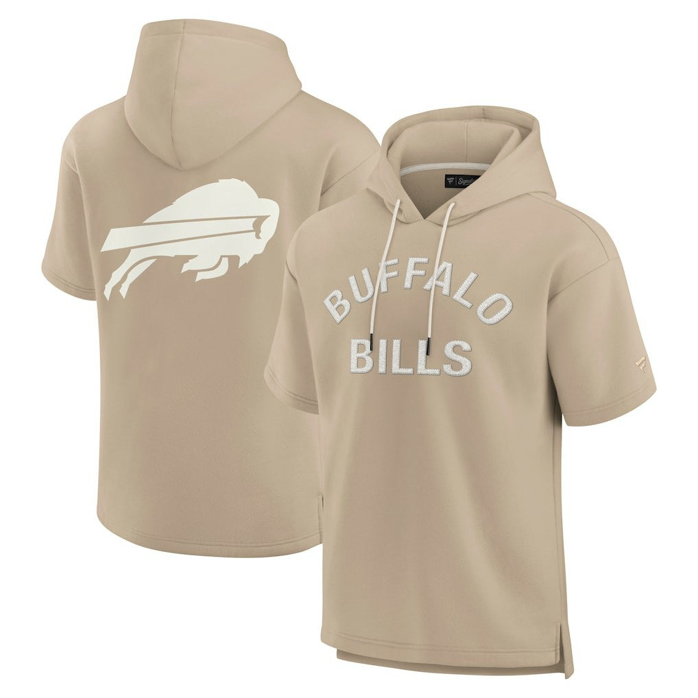 Fanatics Buffalo Bills Unisex Elements Super Soft Fleece Short Sleeve Pullover Hoodie Khaki