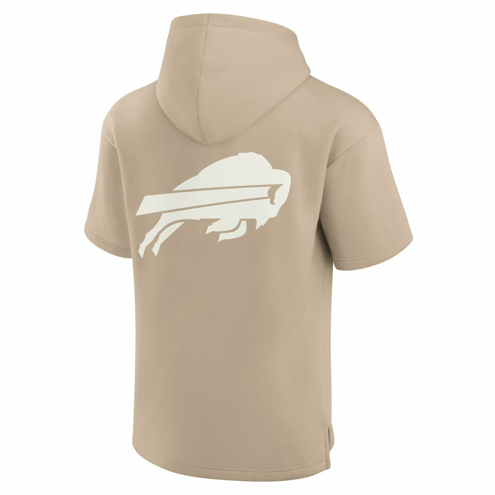 Fanatics Buffalo Bills Unisex Elements Super Soft Fleece Short Sleeve Pullover Hoodie Khaki