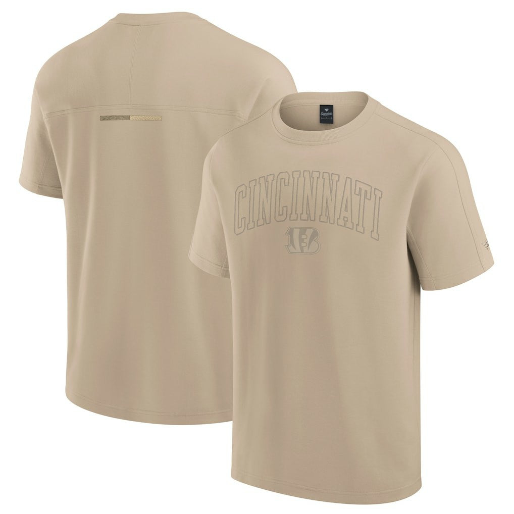 Fanatics Cincinnati Bengals Unisex Elements Heavyweight Tri-Blend T-Shirt Khaki