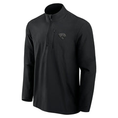 Fanatics Jacksonville Jaguars Front Office Micro Tonal Quarter-Zip Pullover Black