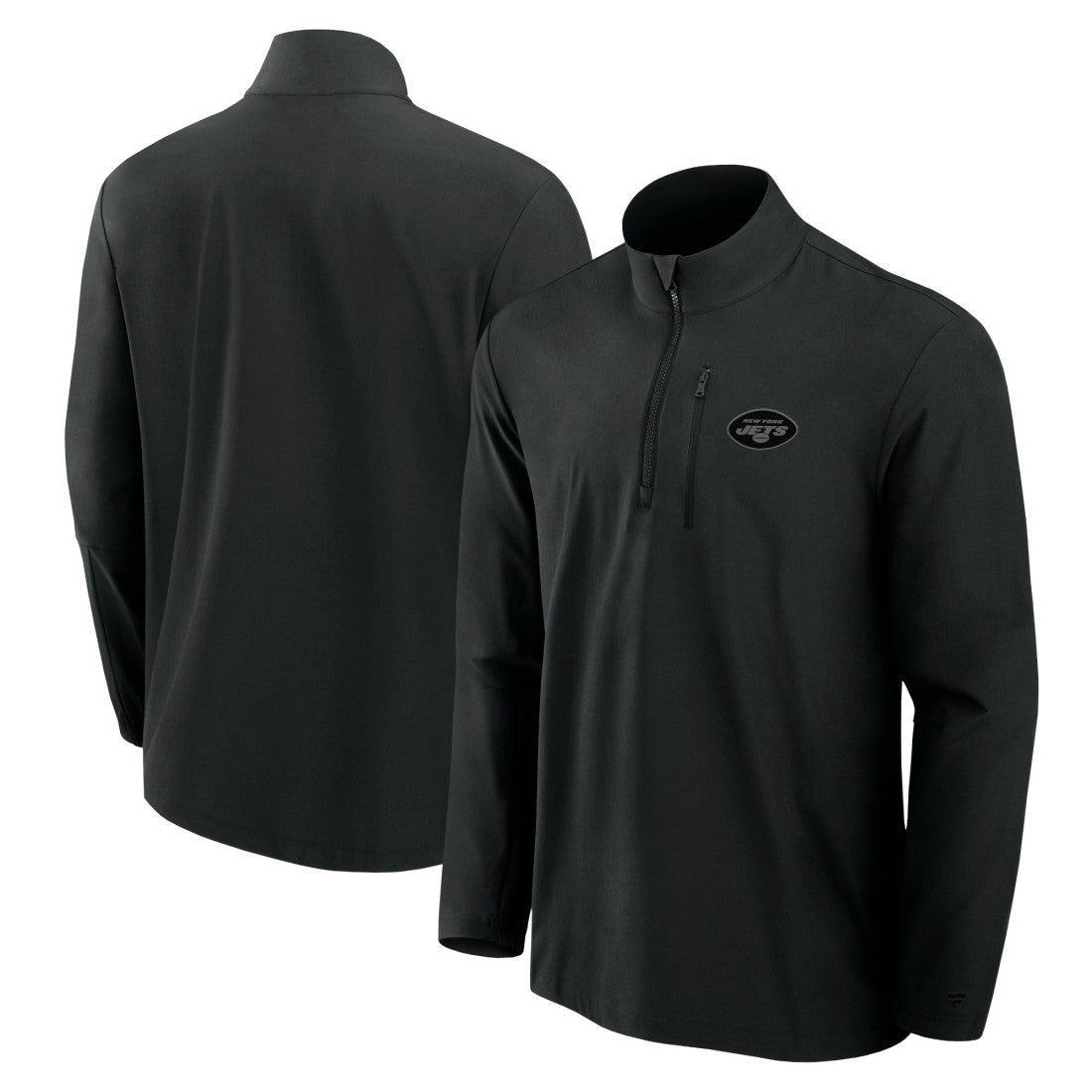 Fanatics New York Jets Front Office Micro Tonal Quarter-Zip Pullover Black