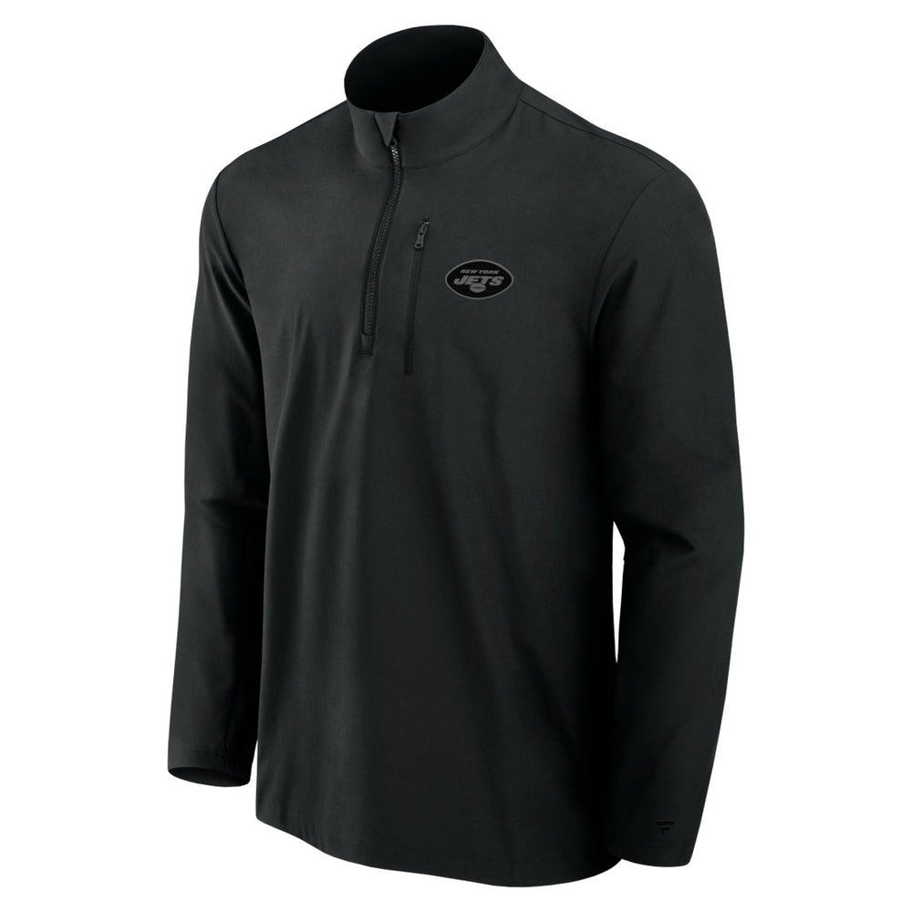 Fanatics New York Jets Front Office Micro Tonal Quarter-Zip Pullover Black