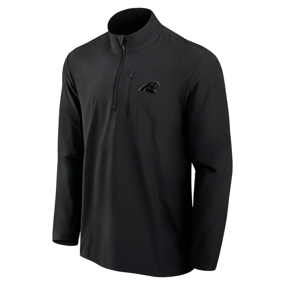 Fanatics Carolina Panthers Front Office Micro Tonal Quarter-Zip Pullover Black