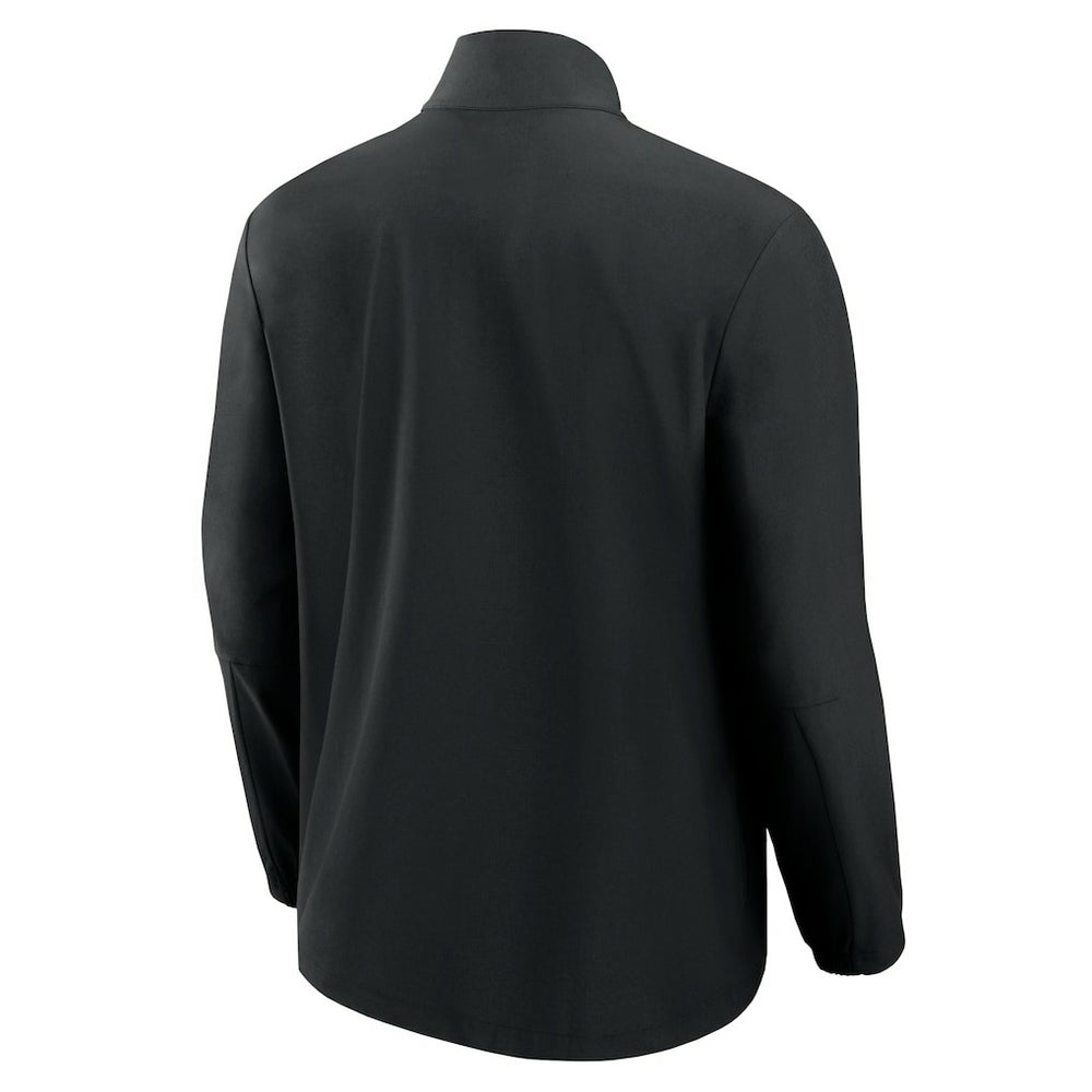 Fanatics New Orleans Saints Front Office Micro Tonal Quarter-Zip Pullover Black