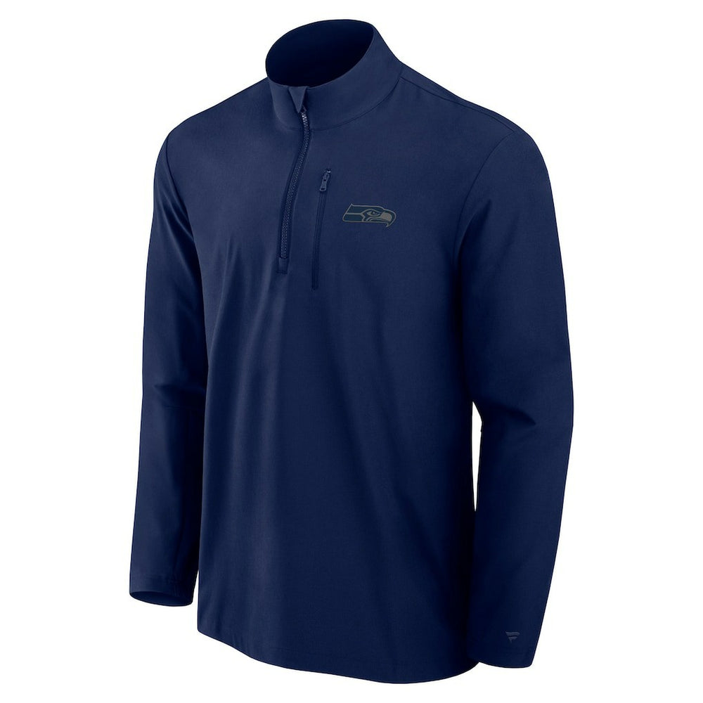 Fanatics Seattle Seahawks Front Office Micro Tonal Quarter-Zip Pullover College Navy