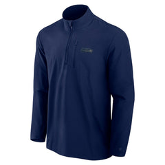 Fanatics Seattle Seahawks Front Office Micro Tonal Quarter-Zip Pullover College Navy