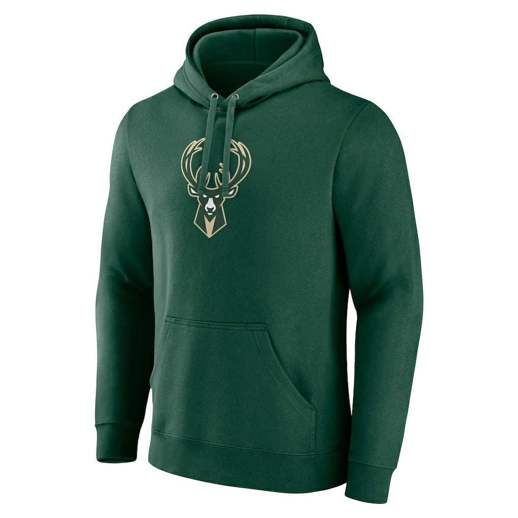 Milwaukee Bucks Primary Logo Pullover Hoodie Hunter Green | Fanatics Near Me