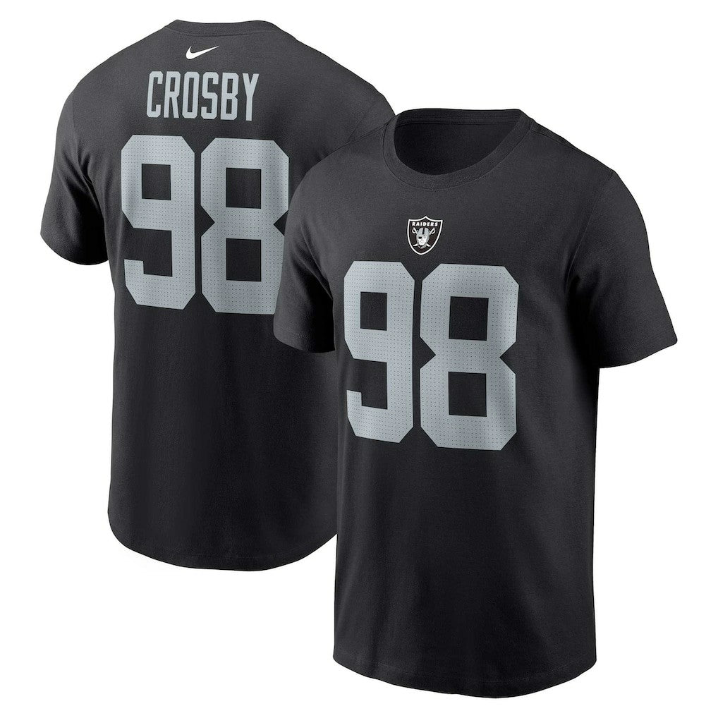 Nike Maxx Crosby Las Vegas Raiders Player Name & Number T-Shirt Black