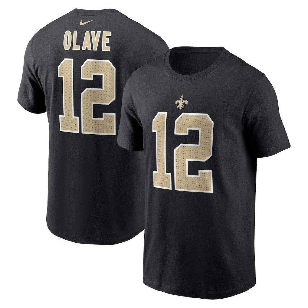 Nike Chris Olave New Orleans Saints Player Name & Number T-Shirt Black