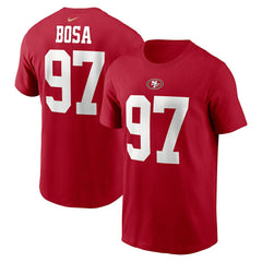 Nike Nick Bosa San Francisco 49ers Player Name & Number T-Shirt Scarlet