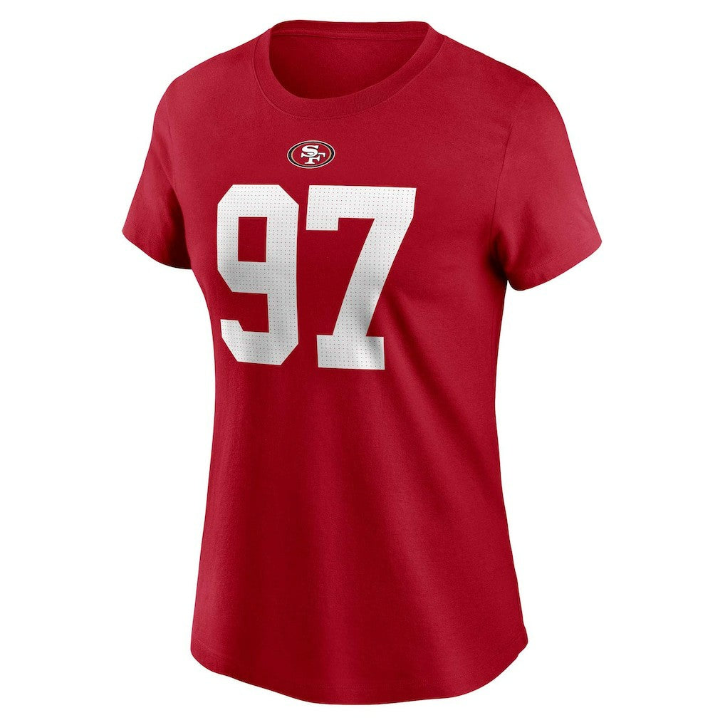 Nike Nick Bosa San Francisco 49ers Women's Player Name & Number T-Shirt Scarlet