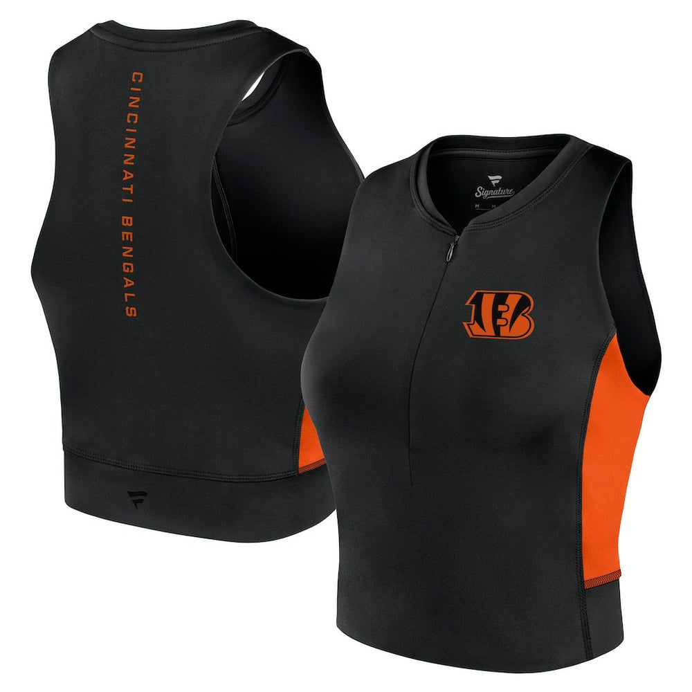 Fanatics Cincinnati Bengals Women's Studio Fitted Gym Tank Top Black