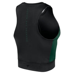 Fanatics Green Bay Packers Women's Studio Fitted Gym Tank Top Black