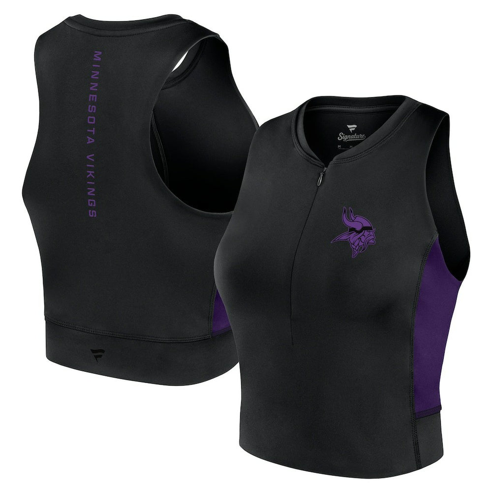 Fanatics Minnesota Vikings Women's Studio Fitted Gym Tank Top Black