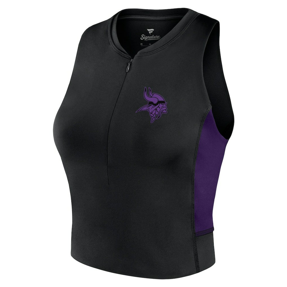 Fanatics Minnesota Vikings Women's Studio Fitted Gym Tank Top Black
