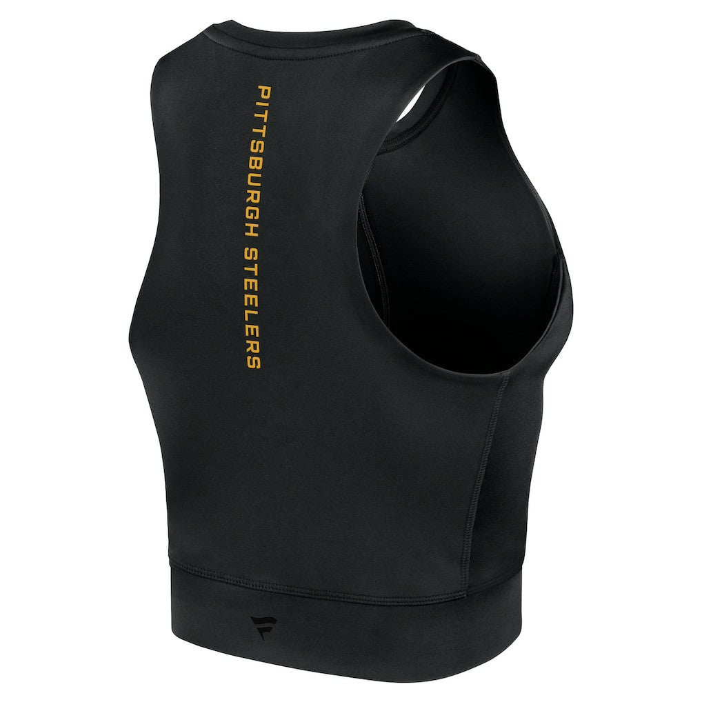Fanatics Pittsburgh Steelers Women's Studio Fitted Gym Tank Top Black