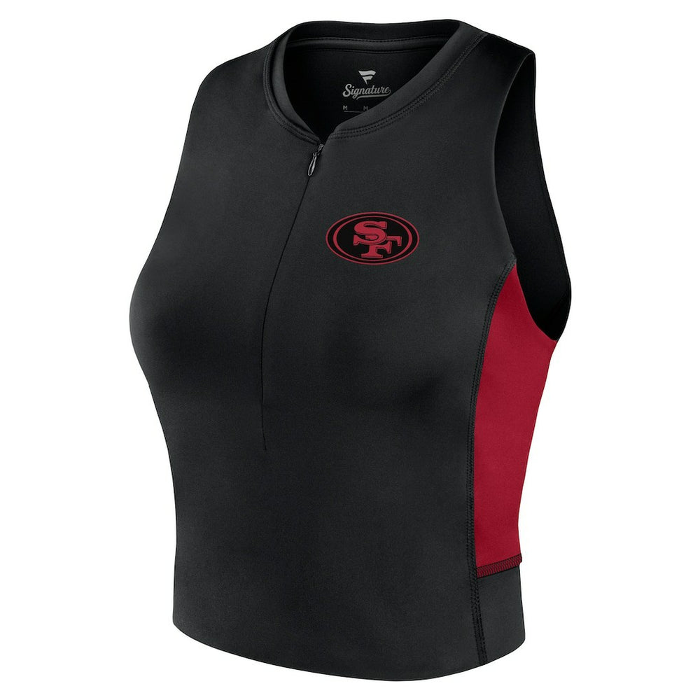 Fanatics San Francisco 49ers Women's Studio Fitted Gym Tank Top Black
