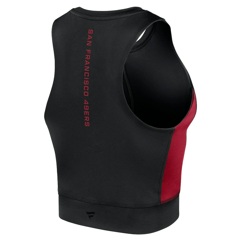 Fanatics San Francisco 49ers Women's Studio Fitted Gym Tank Top Black
