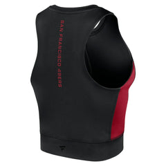 Fanatics San Francisco 49ers Women's Studio Fitted Gym Tank Top Black
