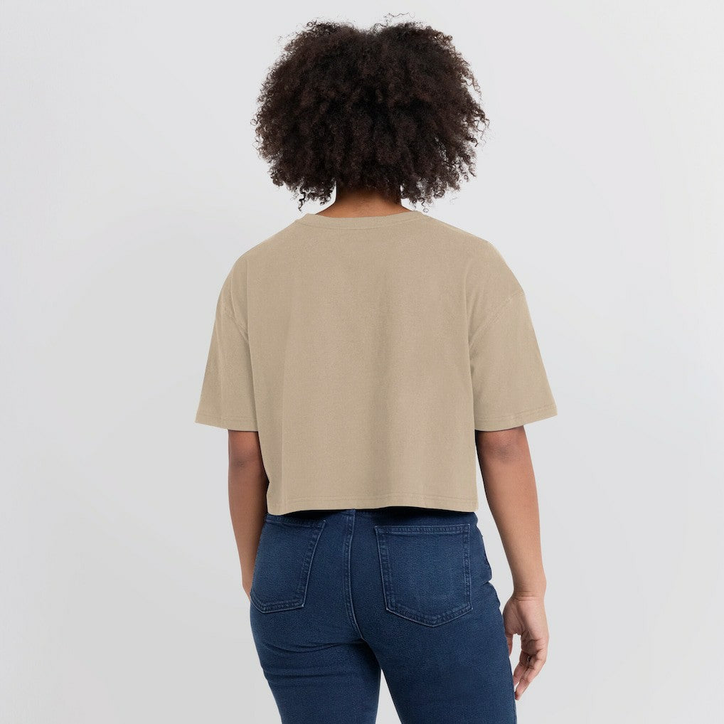 Fanatics Buffalo Bills Women's Elements Super Soft Boxy Cropped T-Shirt Khaki