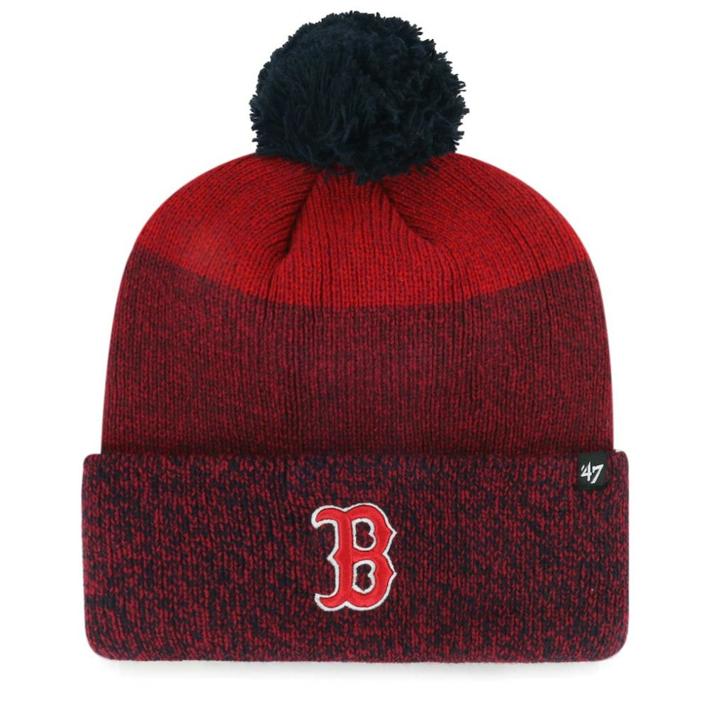 Boston Red Sox '47 Darkfreeze Cuffed Knit Hat with Pom - Red - 47 brand Discount