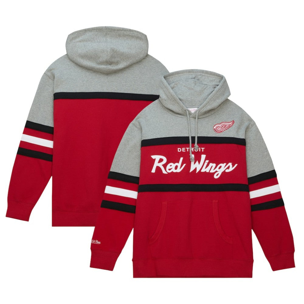 Detroit Red Wings Head Coach Pullover Hoodie - Red/Gray - NHL 200328521