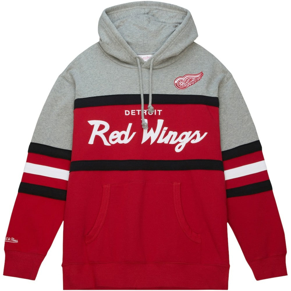 Detroit Red Wings Head Coach Pullover Hoodie - Red/Gray - NHL 200328521