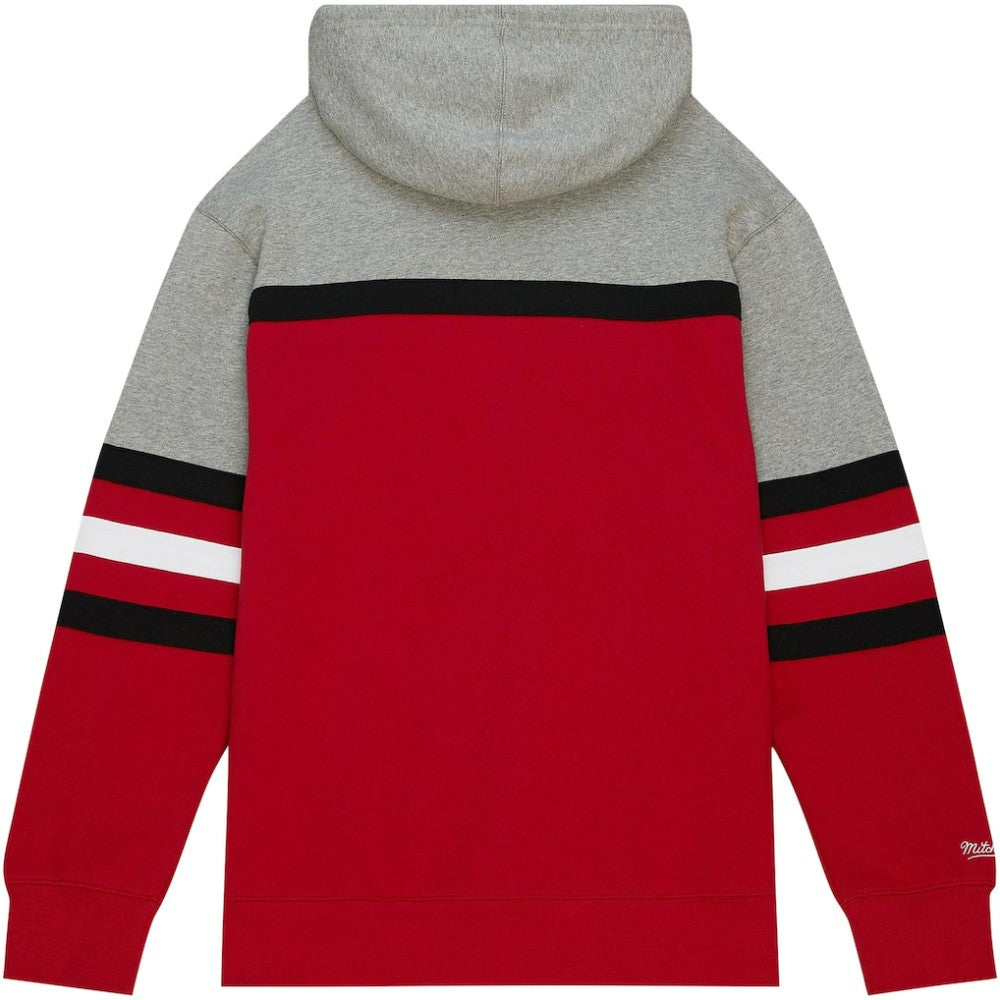 New Jersey Devils Head Coach Pullover Hoodie - Red/Gray - NHL 200328526