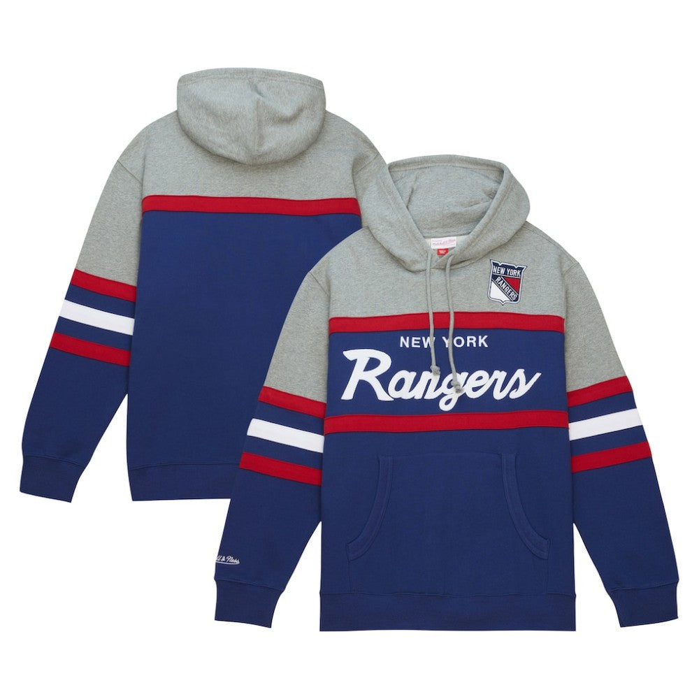 New York Rangers Head Coach Pullover Hoodie - Blue/Gray - NHL 200328530