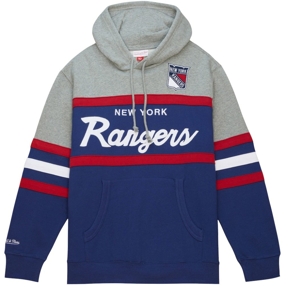 New York Rangers Head Coach Pullover Hoodie - Blue/Gray - NHL 200328530