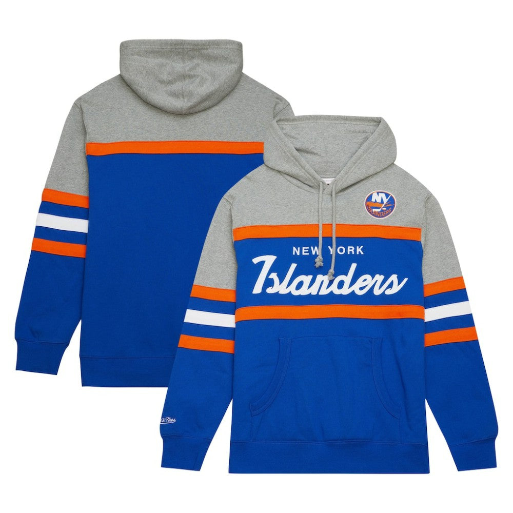 New York Islanders Head Coach Pullover Hoodie - Royal/Gray - NHL 200328531