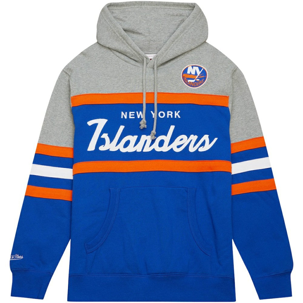 New York Islanders Head Coach Pullover Hoodie - Royal/Gray - NHL 200328531