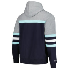 Seattle Kraken Head Coach Pullover Hoodie - Deep Sea Blue/Gray - NHL 200328535