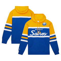 Buffalo Sabres Mitchell & Ness Head Coach Pullover Hoodie - Royal/Gold - NHL 200328541