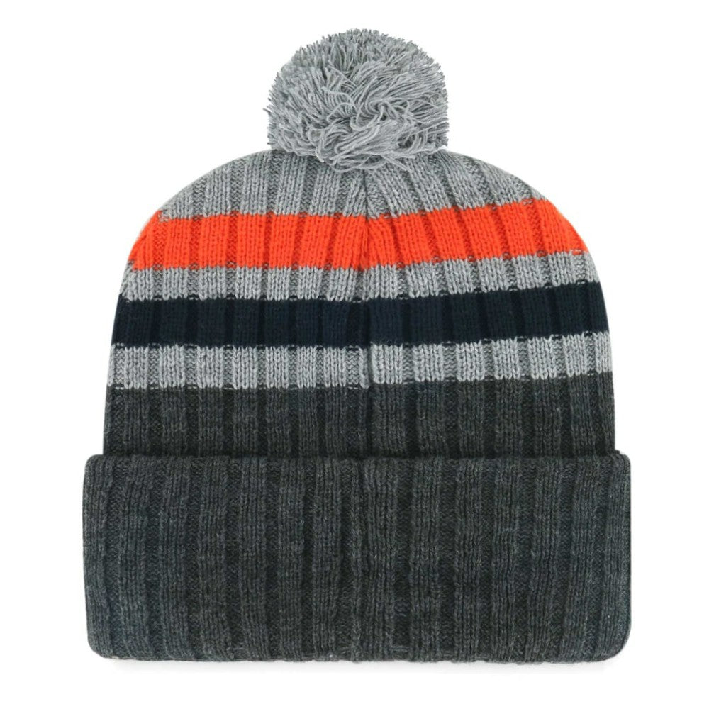 Detroit Tigers '47 Stack Cuffed Knit Hat with Pom - Gray - 47 brand Online