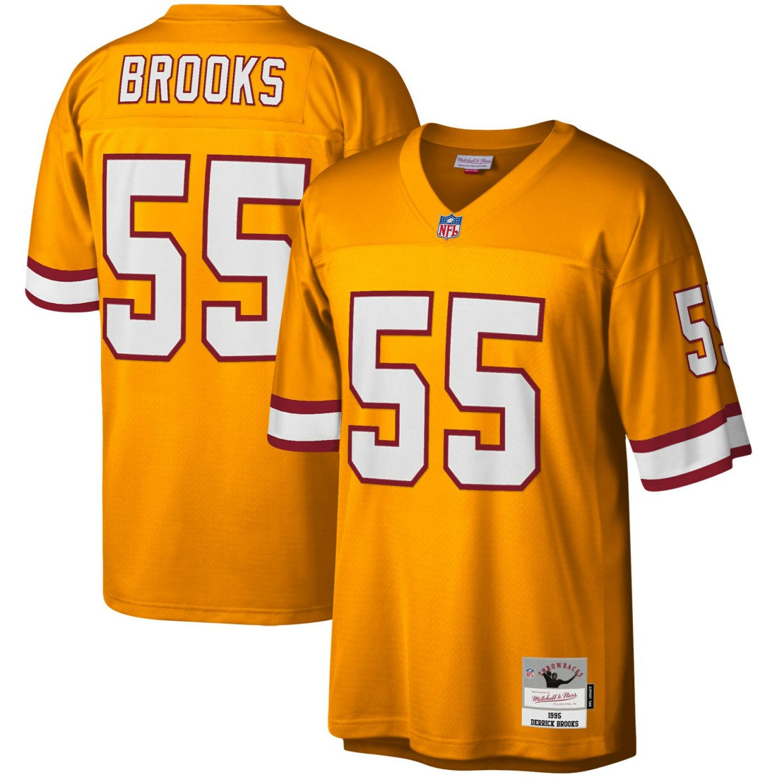Mitchell & Ness Derrick Brooks Tampa Bay Buccaneers Youth 1995 Retired Player Legacy Jersey Orange