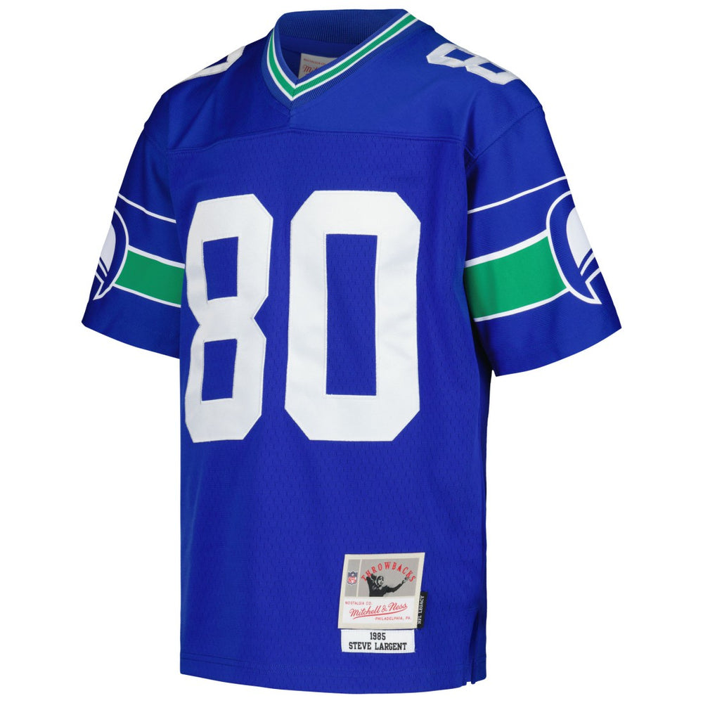 Mitchell & Ness Steve Largent Seattle Seahawks Youth 1985 Retired Player Legacy Jersey Royal