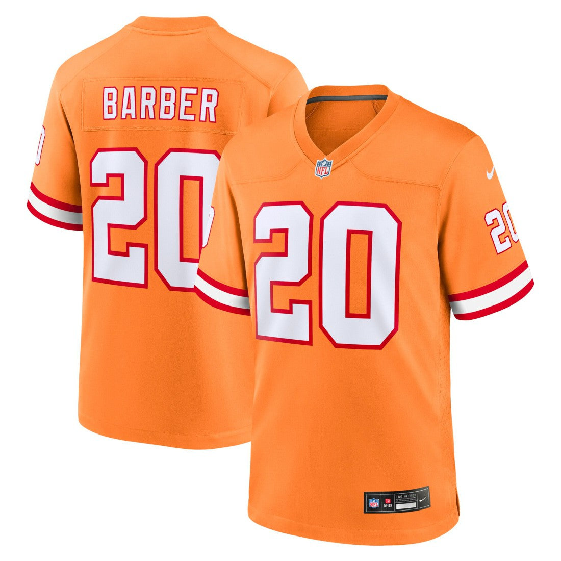 Nike Ronde Barber Tampa Bay Buccaneers Youth Retired Player Game Jersey Orange
