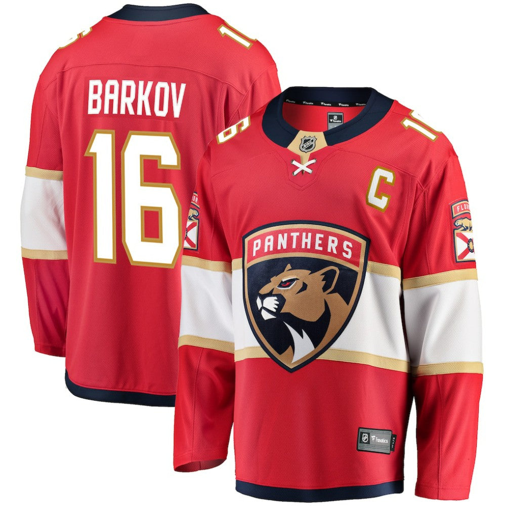 Aleksander Barkov Florida Panthers Fanatics Captain Patch Home Breakaway Jersey - Red - NHL 200340947