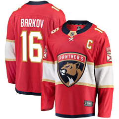 Aleksander Barkov Florida Panthers Fanatics Captain Patch Home Breakaway Jersey - Red - NHL 200340947