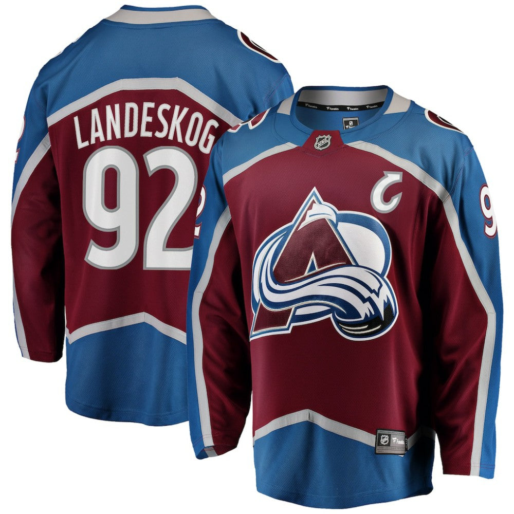 Gabriel Landeskog Colorado Avalanche Fanatics Captain Patch Home Breakaway Jersey - Burgundy - NHL 200340955