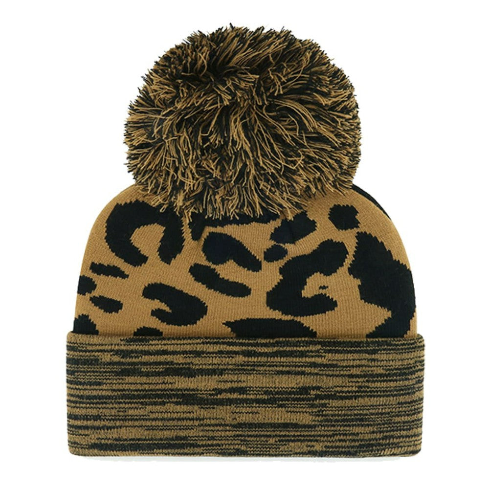 Boston Red Sox '47 Women's Leopard Rosette Cuffed Knit Hat with Pom - 47 brand on Sale